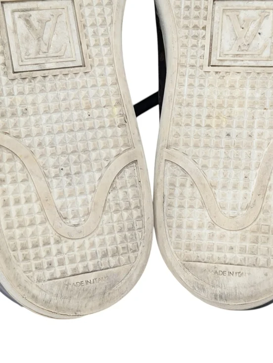 Louis Vuitton LV Monogram Leather Brown Sneakers Size EU 38.5 - Picture 14 of 16